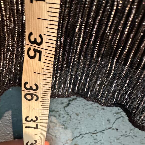 Enfocus Studio Size 4 Navy Silver Tier Ruffle Dress Comfy Dressy Event Stretchy - Picture 6 of 6